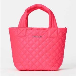 MZ Wallace Neon Pink Mini Metro Tote Deluxe